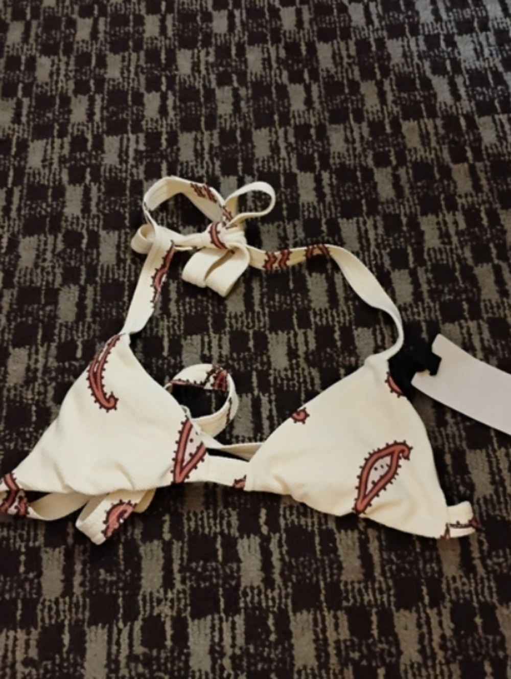 NWT Johanna Ortiz Ecru Tipping Point Bikini Top
